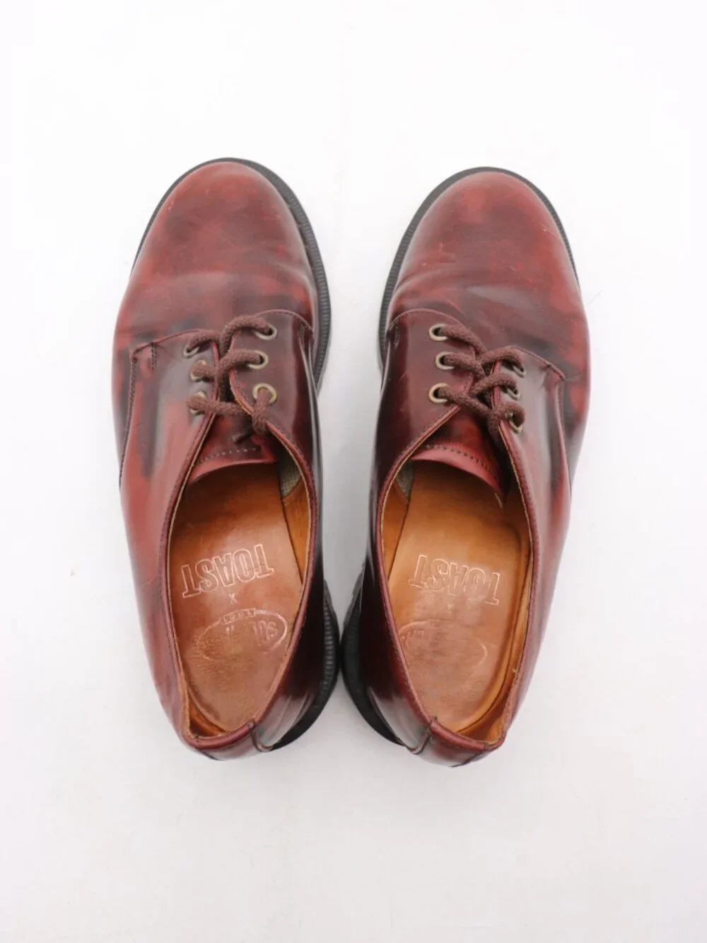 Solovair x TOAST Gibson Burgundy Leather Men's UK 6 US 7 Oxford Made In England